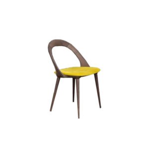 Silla en piel amarilla