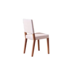 Silla en piel de color blanco 2