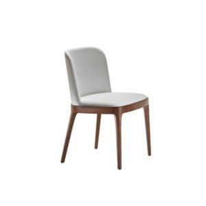 Silla en piel blanca 6