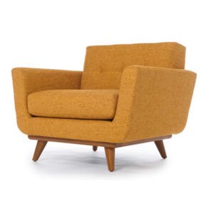 Sofá individual en tela naranja